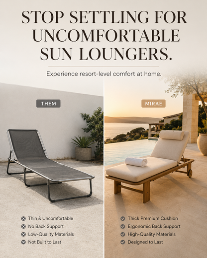 Mirae Riviera - Premium Acacia Sun Lounger
