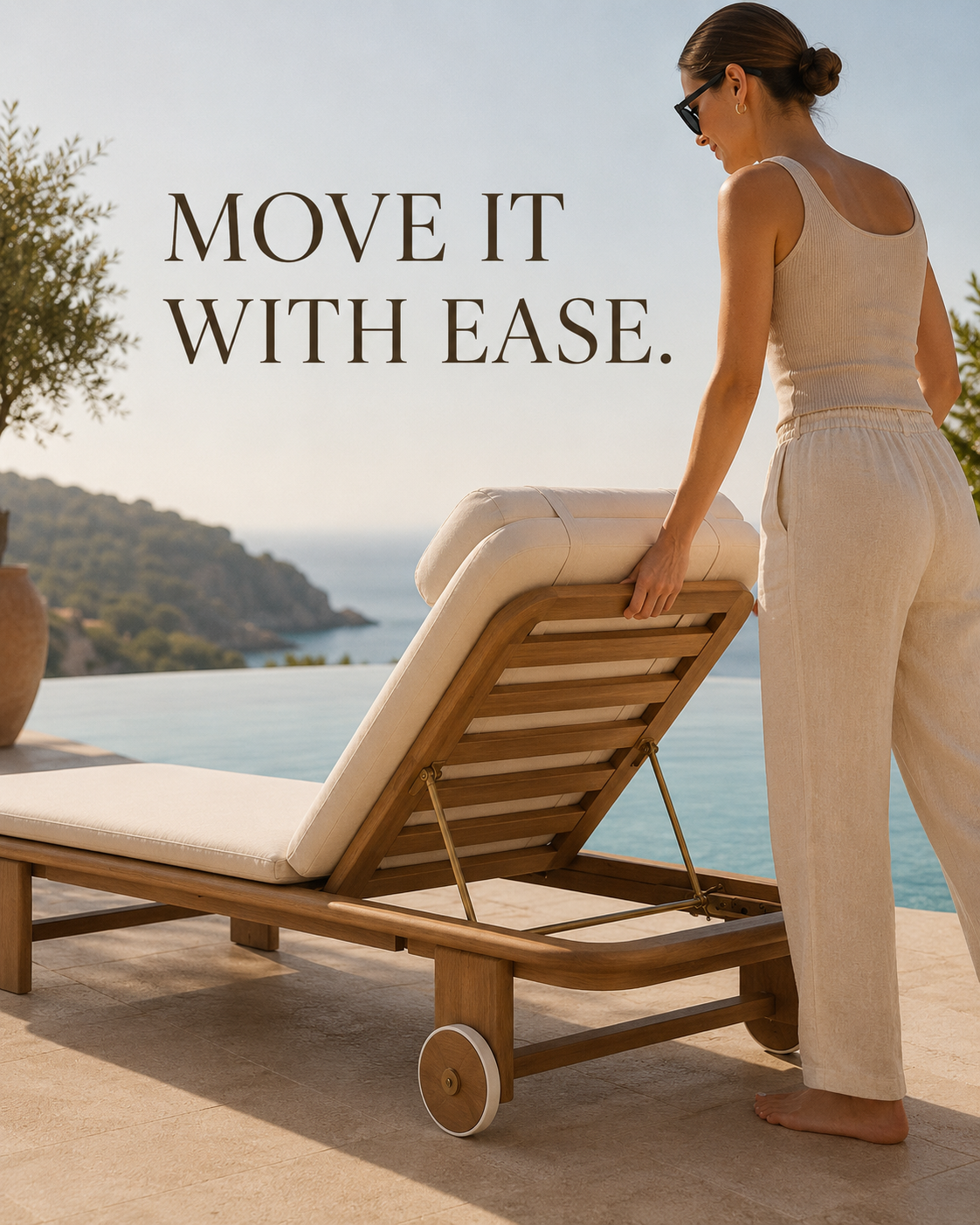Mirae Riviera - Premium Acacia Sun Lounger
