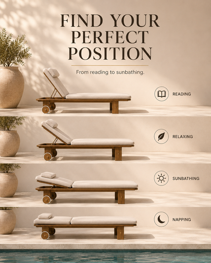 Mirae Riviera - Premium Acacia Sun Lounger