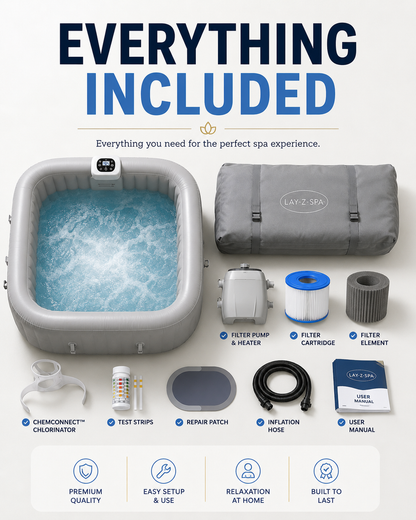 Inflatable Hot Tub Spa – 4–6 People, 130 Bubble Jets